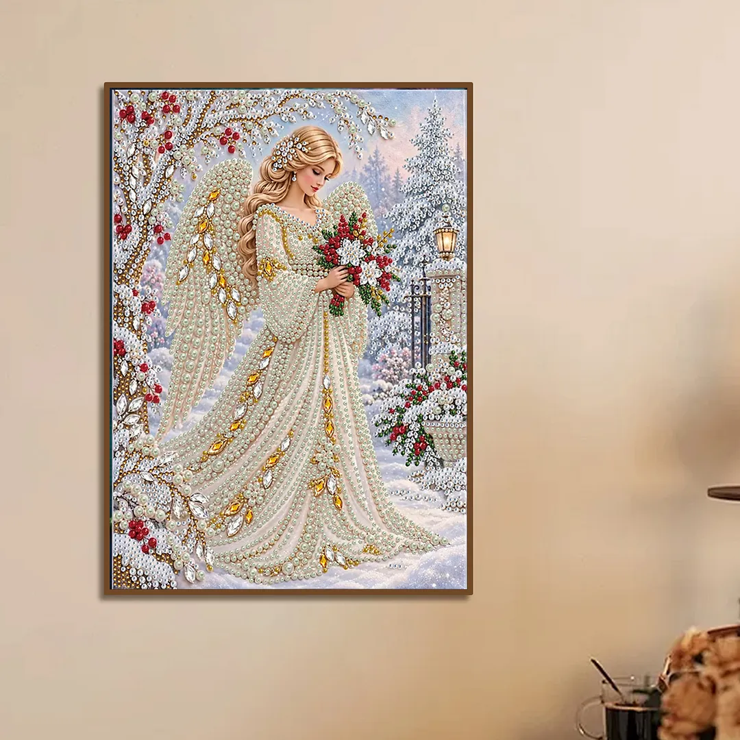 Pearl Painting Kit for Adults Christmas Winter Angel