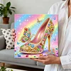 (25x25cm)DIY High Heel Framed Handmade Pearl Painting Art Craft Kit Living Home Decor