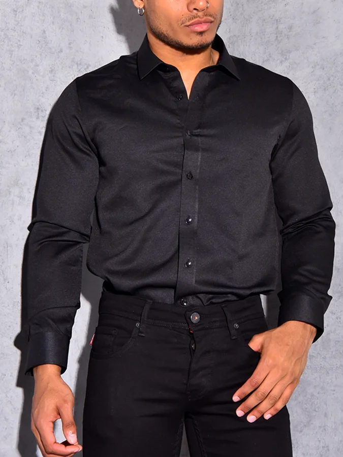 Men's Casual Black Shirt