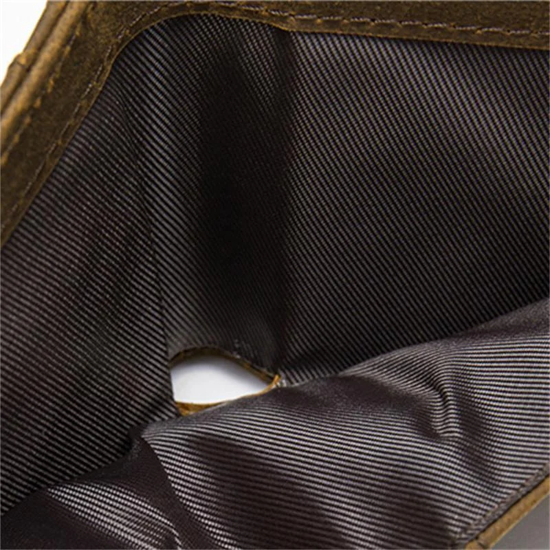 Men's Classic Business Solid Color Mini Leather Wallet