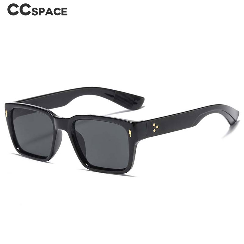 54568 Men's Rectangular Frame Rivet Arrow Simple Sunglasses Frame with ...
