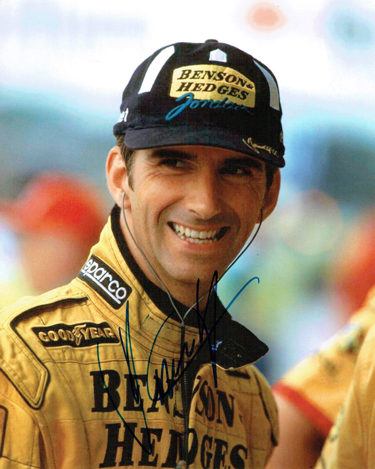 Damon HILL Signed Jordan Autograph F1 10x8 Portrait Photo Poster painting AFTAL COA RARE