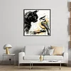 Black Cat And Sparrow-11CT Stamped Cross Stitch 40*40cm/15.75*15.75in