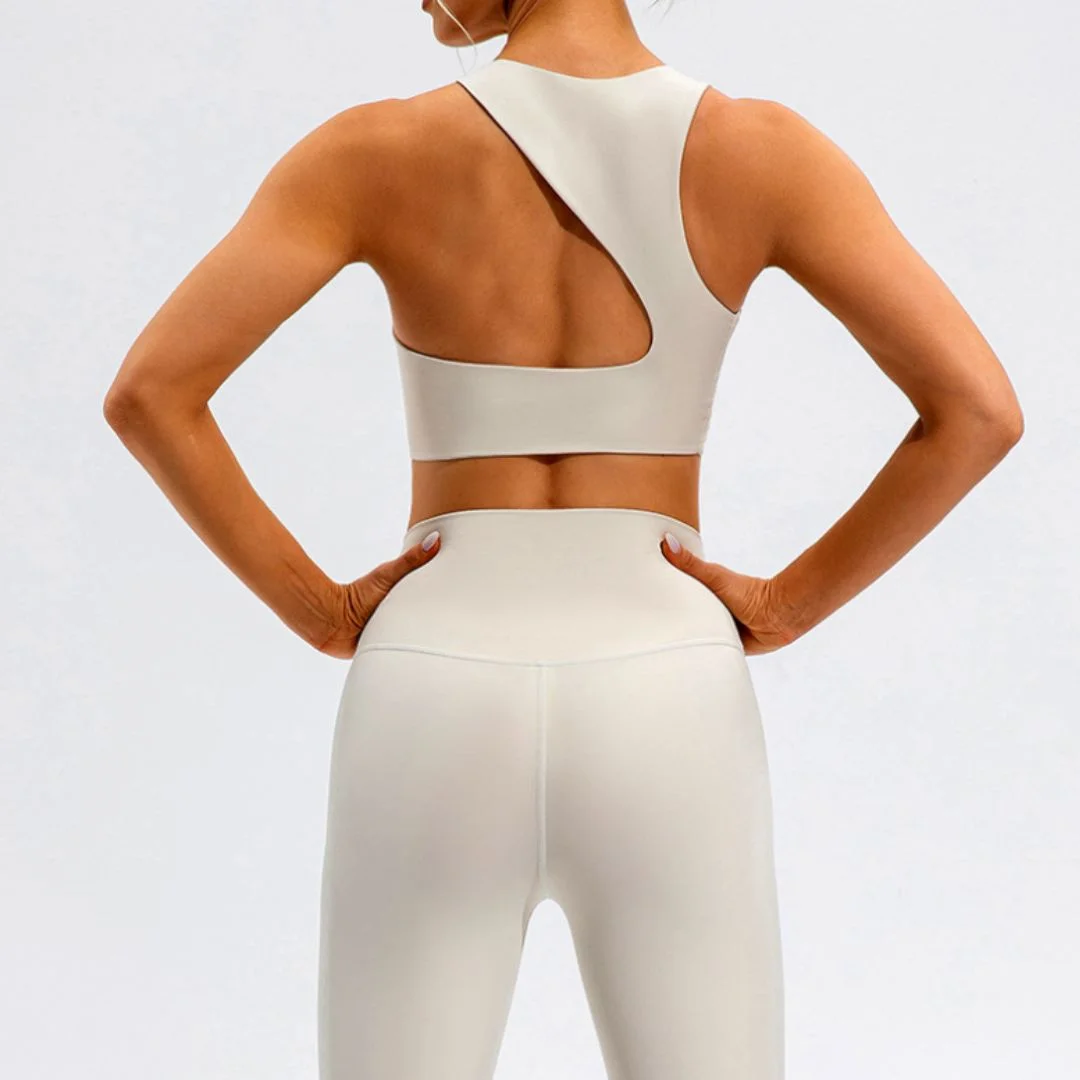 Irregular design yoga sports 2-piece suit