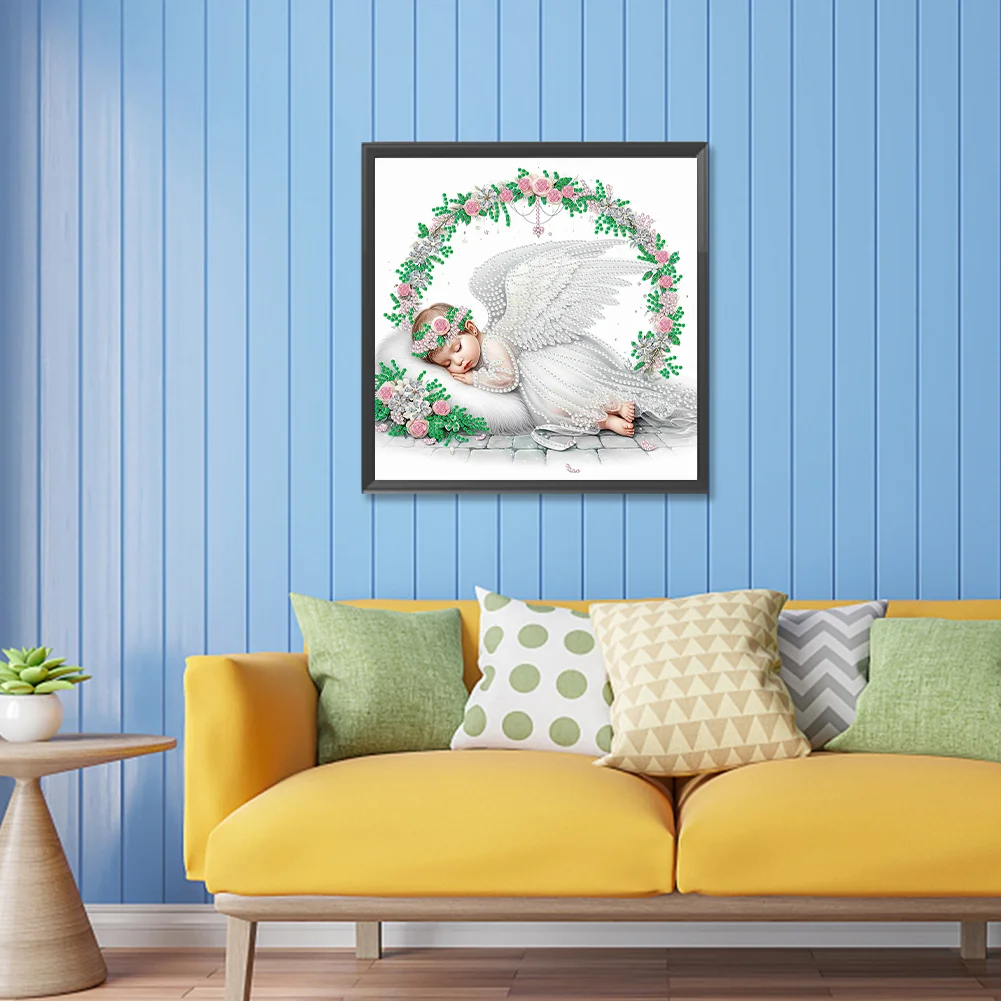 Diamond Painting - Partial Special Shaped Drill - Angel Child(Canvas|30*30cm)