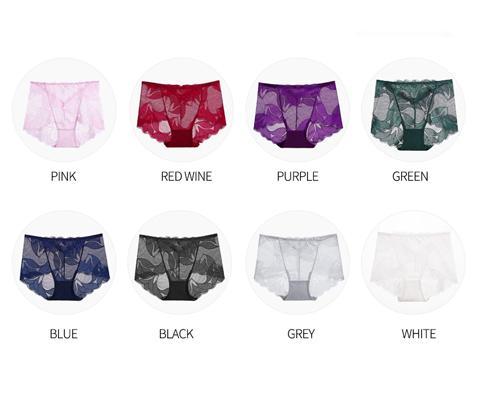  thdmladies Rose Embroidery Ladies Lace Panties  thedmladies
