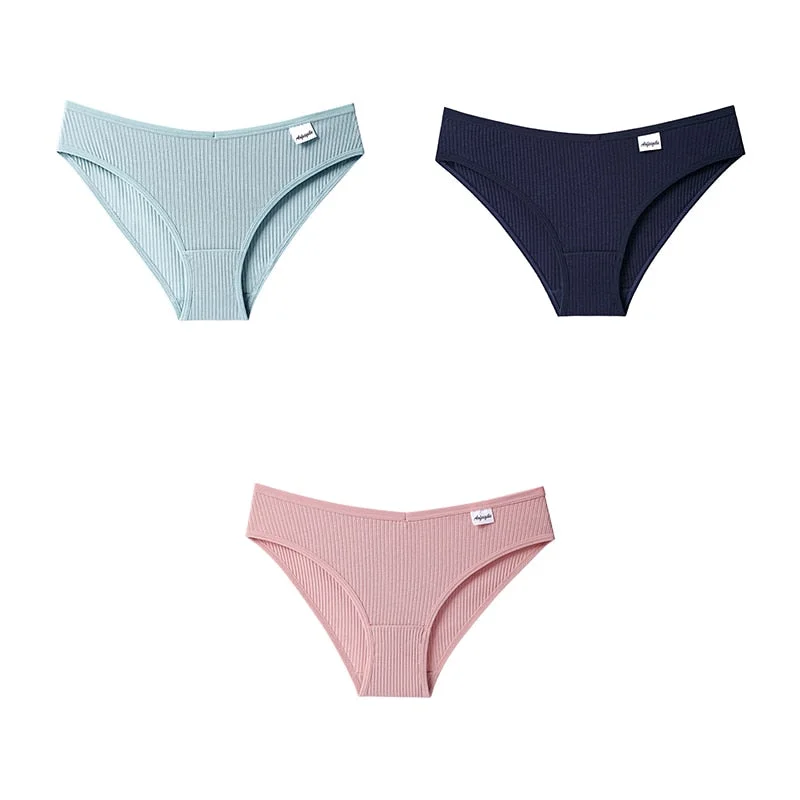 BANNIROU 3pcs Women Cotton Panties Underwear For Woman Lady Briefs Female Panties Lingerie Intimates Women's Underwear Cotton