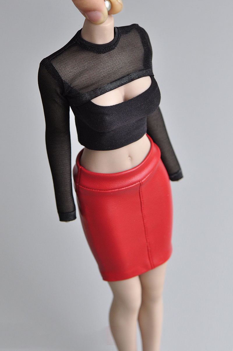 1/6 Soldier Model Accessories Clothes Suitable For 12-inch Female Models TG03 Open Chest T-shirt Short Bottoming Shirt Topless Sexy-aliexpress