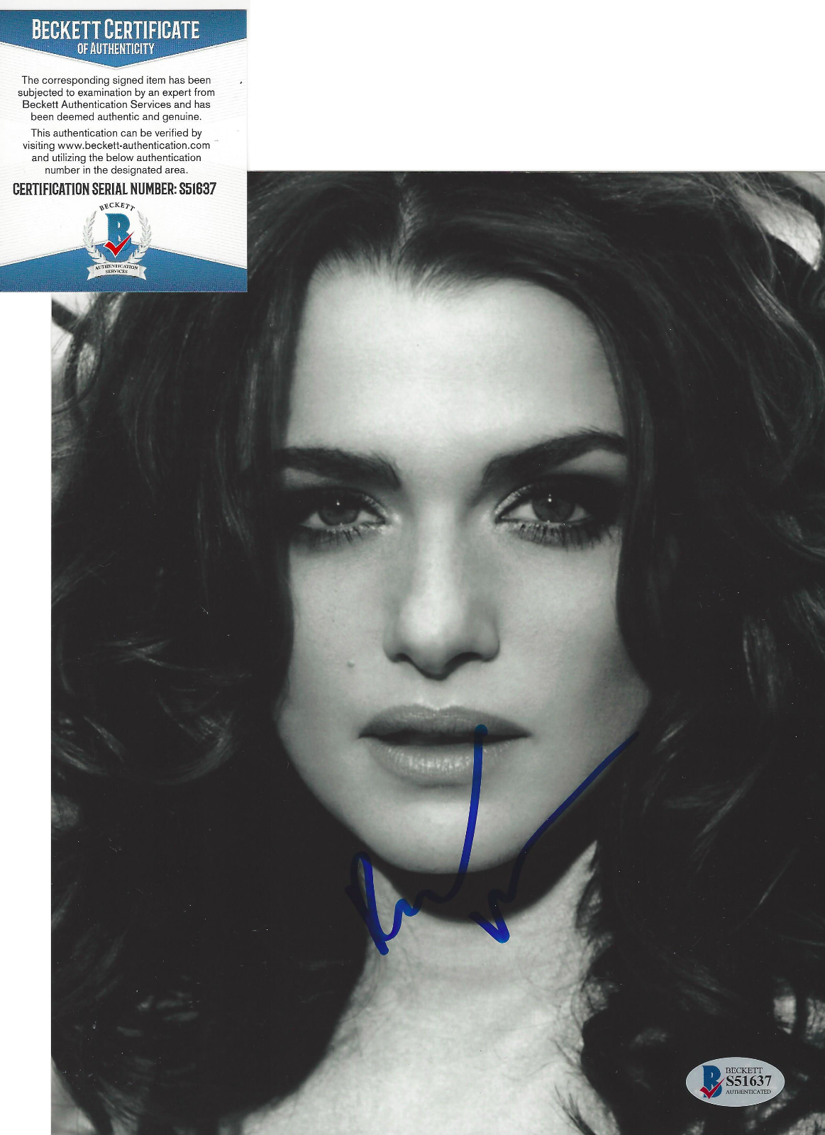 SEXY ACTRESS RACHEL WEISZ SIGNED 8x10 MOVIE Photo Poster painting THE LOBSTER BECKETT BAS COA