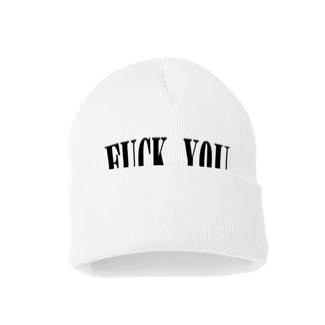 White Creative Beanie Stretchy Unisex Warm Winter Cap