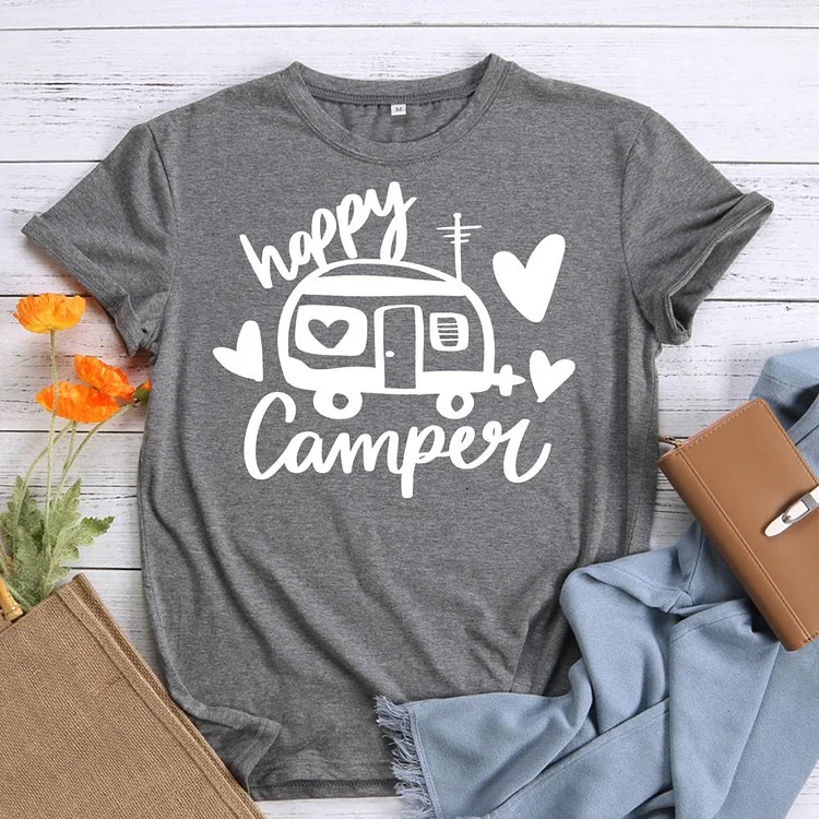 AL™  Happy camper T-Shirt-010742-Annaletters