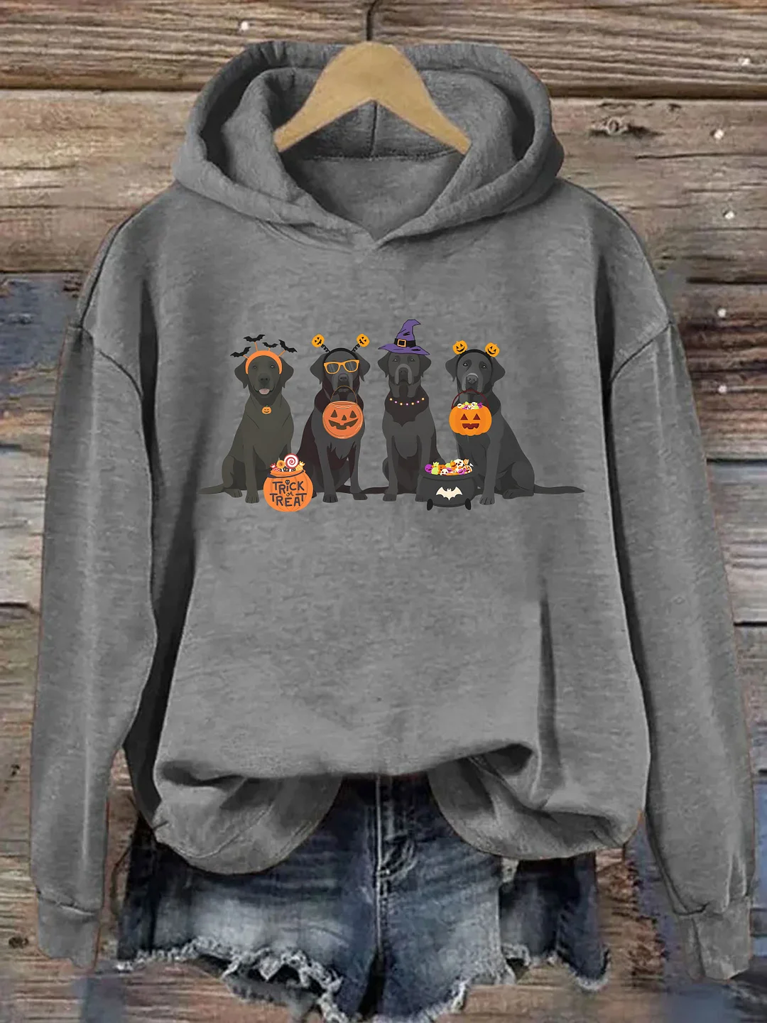 Halloween Black Lab Hoodie