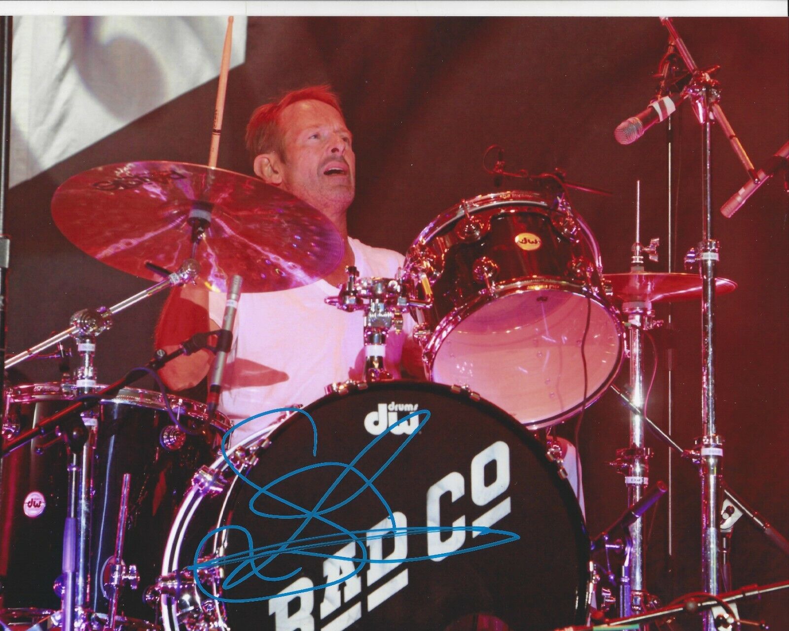 Simon Kirke Autographed 8x10 Bad Company A428