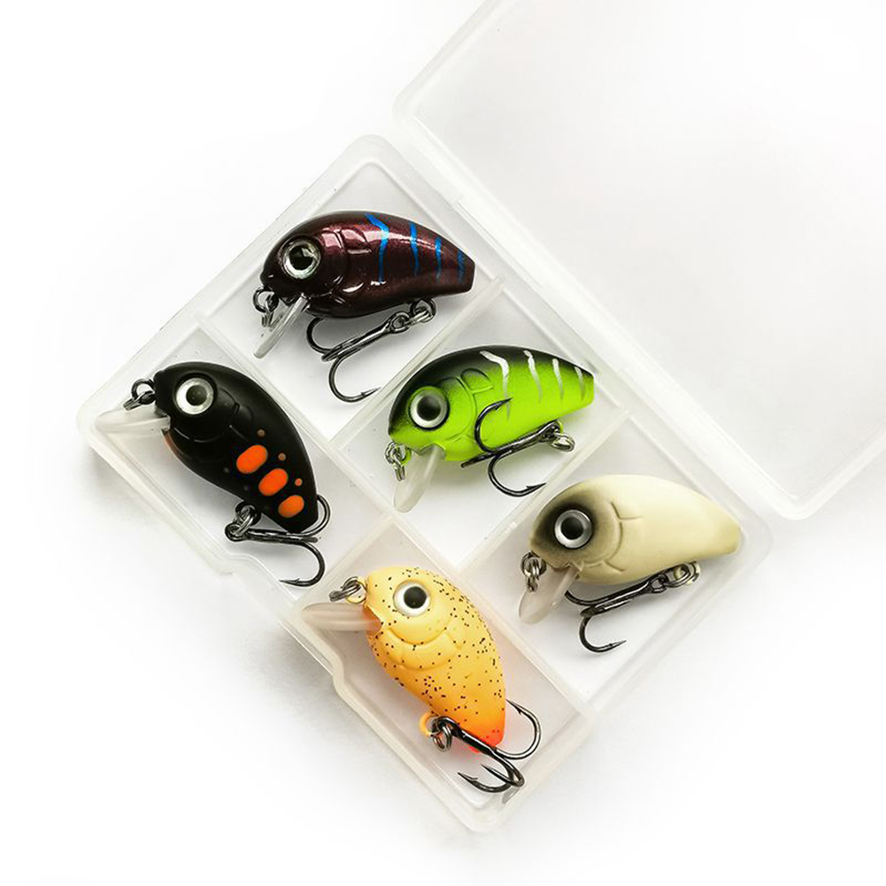

5pcs Mini Crankbait Fishing Lures 3cm 2.05g Artificial Wobblers Hard Bait, 501 Original