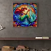 Ariel vitrail en vitraux kit complet DIY 5d &agrave; perceuse ronde diamant pour adultes/d&eacute;butants d&eacute;coration int&eacute;rieure diamants &agrave; points en diamant peintures arts de l&rsquo;art de l&rsquo;art 40x40cm