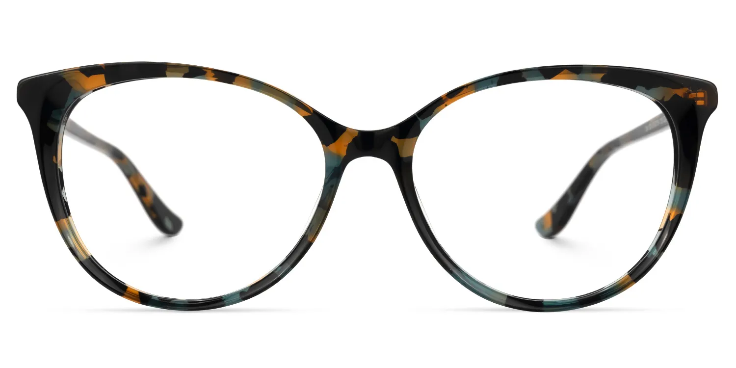 Elicia Bunt-Tortoise Cateye Brille Bunt-Tortoise