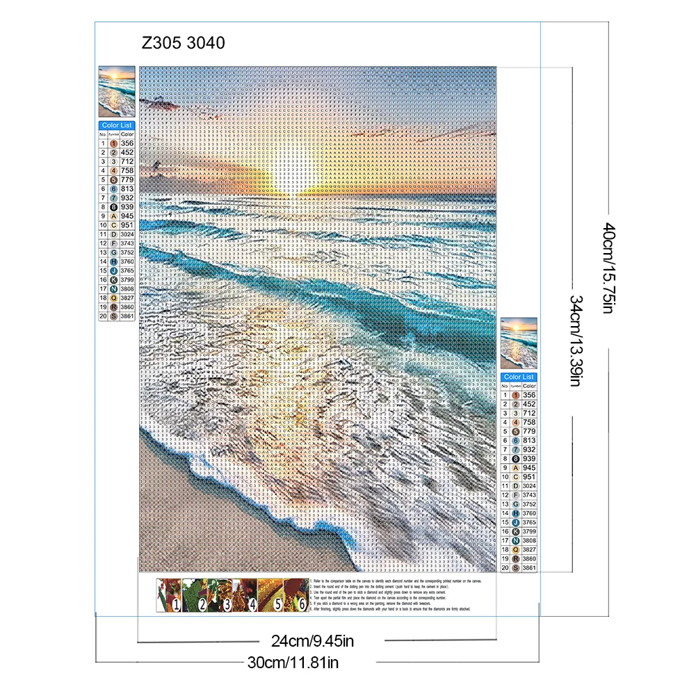 Diamond Painting - Full Round Drill - Seaside Scenery(Canvas|30*40cm)