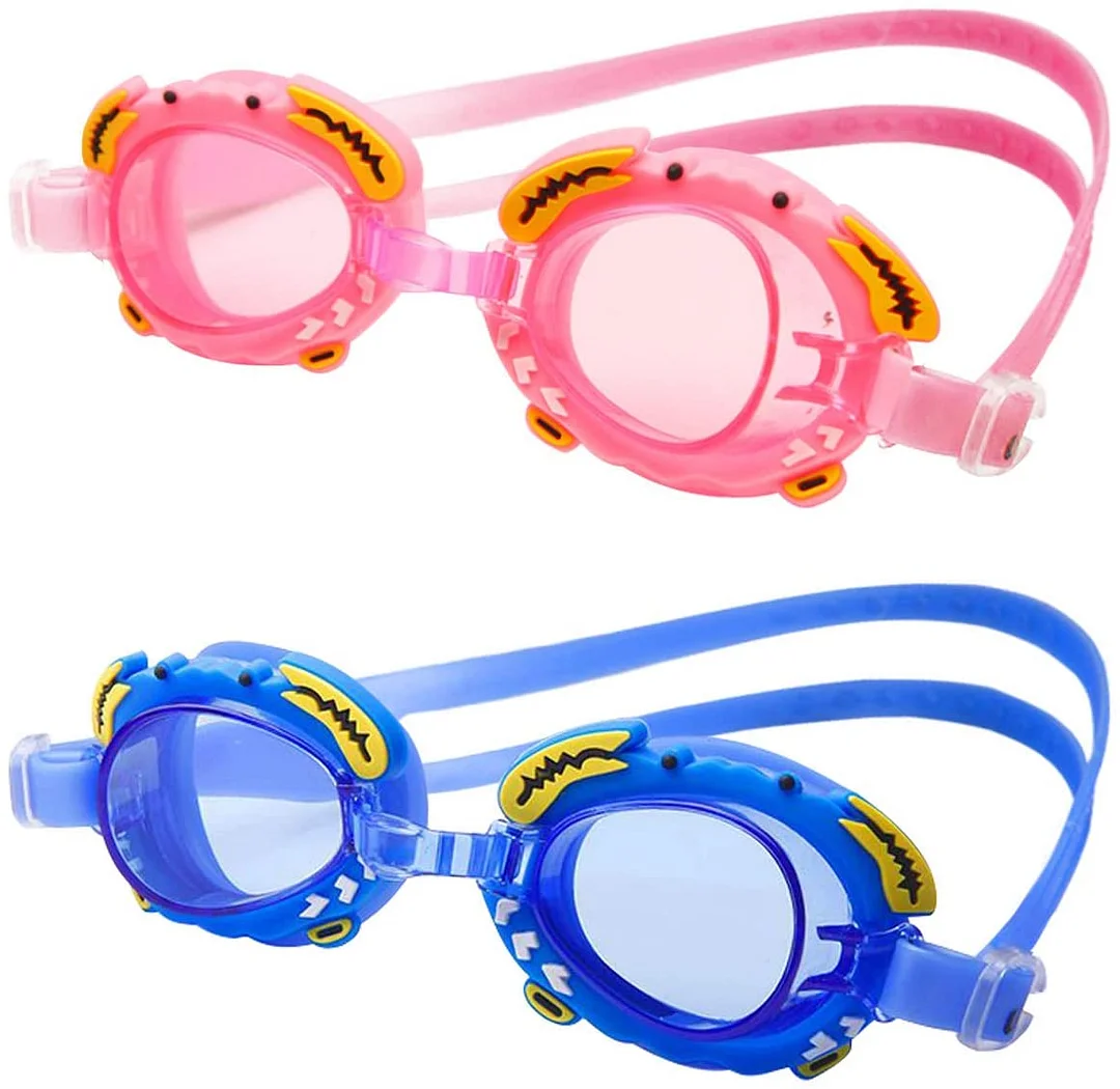 Swim Goggles,Pack of 2 Swimming Goggles Anti-Fog, No Leak, Ear Plugs Included, Goggles