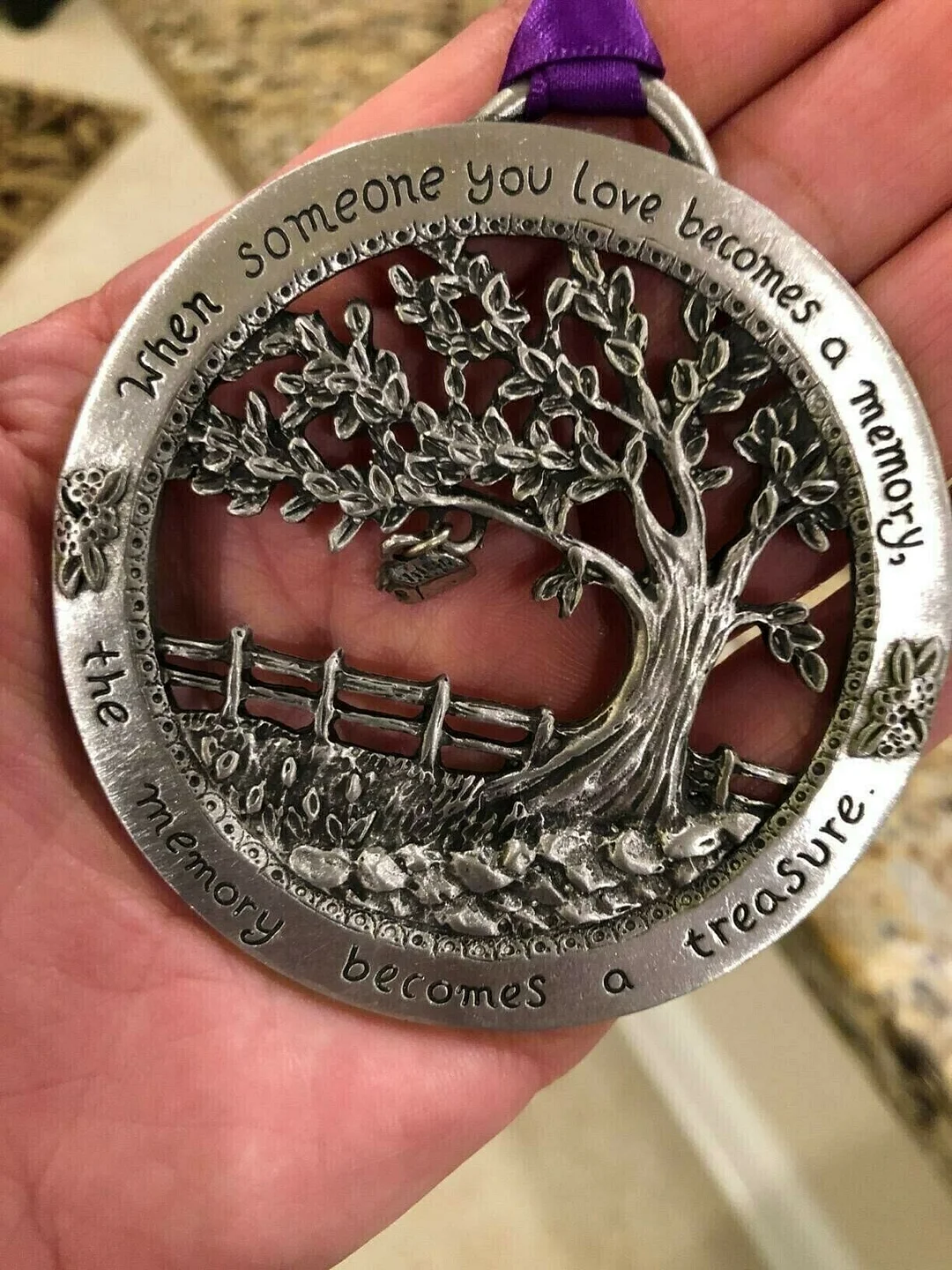 "When Someone You Love Becomes a Memory" Life Tree Memorial Ornament