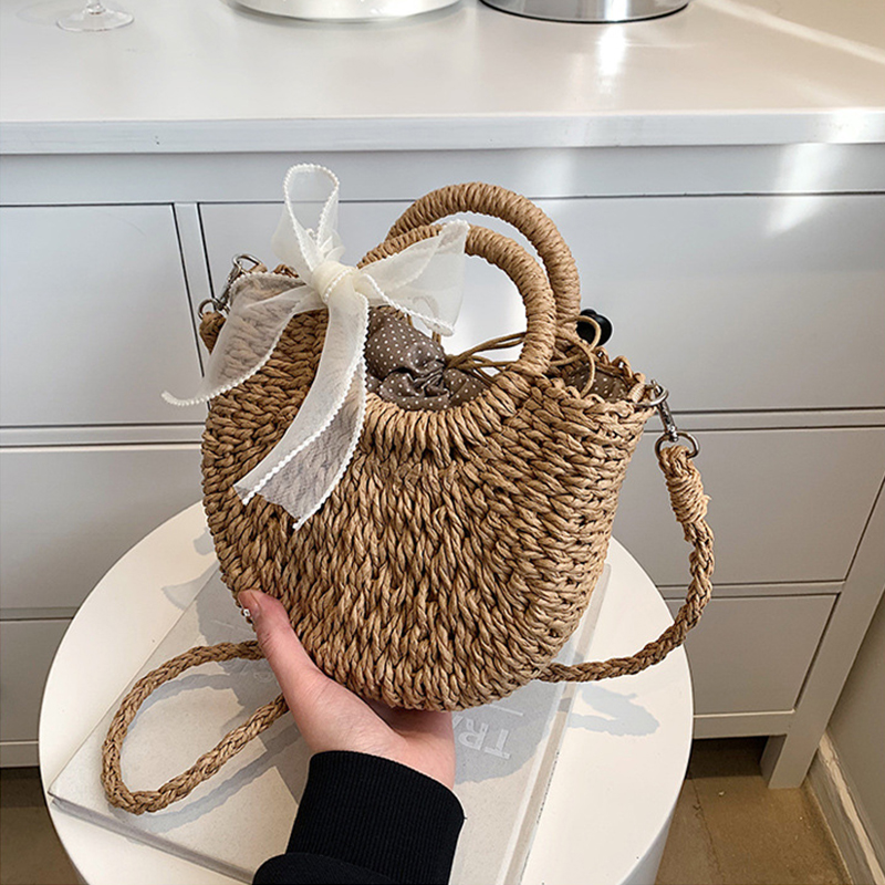 Skygamedeals Straw Woven Crossbody Shoulder Bag For Women Handmade Small Purse Handbag Bohemia Design Ladies Summer Rattan Beach Bag bolsa Women's handbags