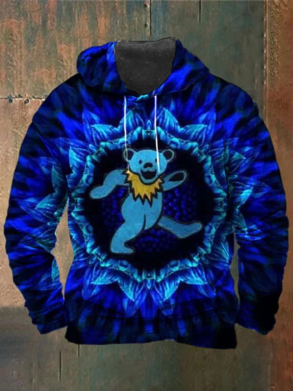 Unisex Bear Print Heavyweight Hoodies