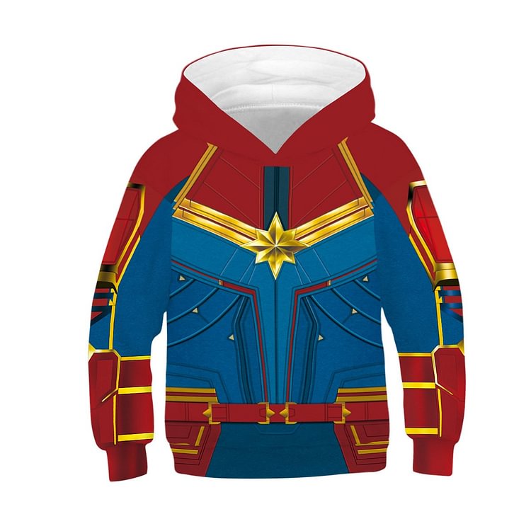 Kids Hoodie Captain Marvel hooded sweatshirt-Mayoulove