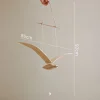 Flying Seagull Living Room Balcony Bay Window Aerial Hanging Decoration Children's Room art Creative Wooden Flying Bird Ornaments Suitable For Unique Home Decoration, Balcony, Baby Mobile Crib