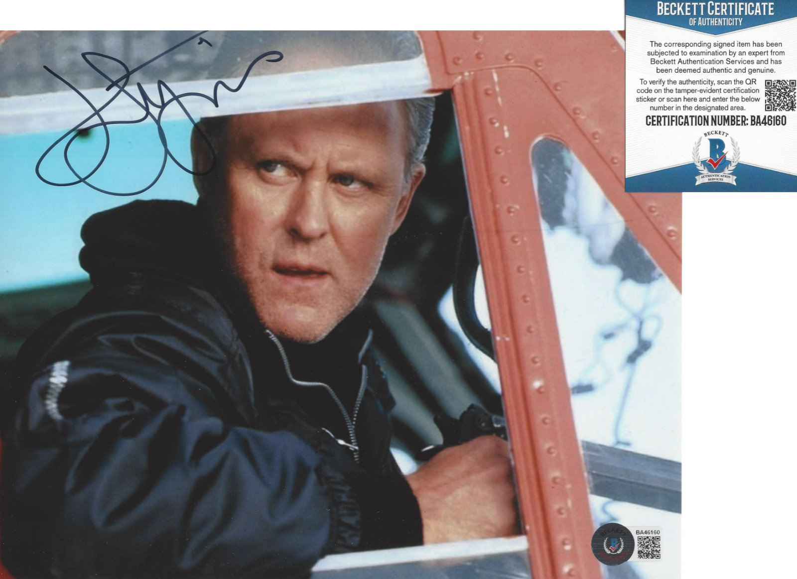 JOHN LITHGOW SIGNED 'CLIFFHANGER' 8x10 MOVIE Photo Poster painting ACTOR BECKETT COA BAS