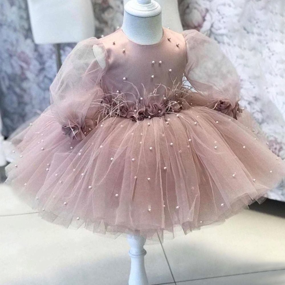 Big Bow Lace Kids Party Dresses for Girls Children Baby Boutique Clothing Birthday Wedding Princess Dress Formal Evening Gown
