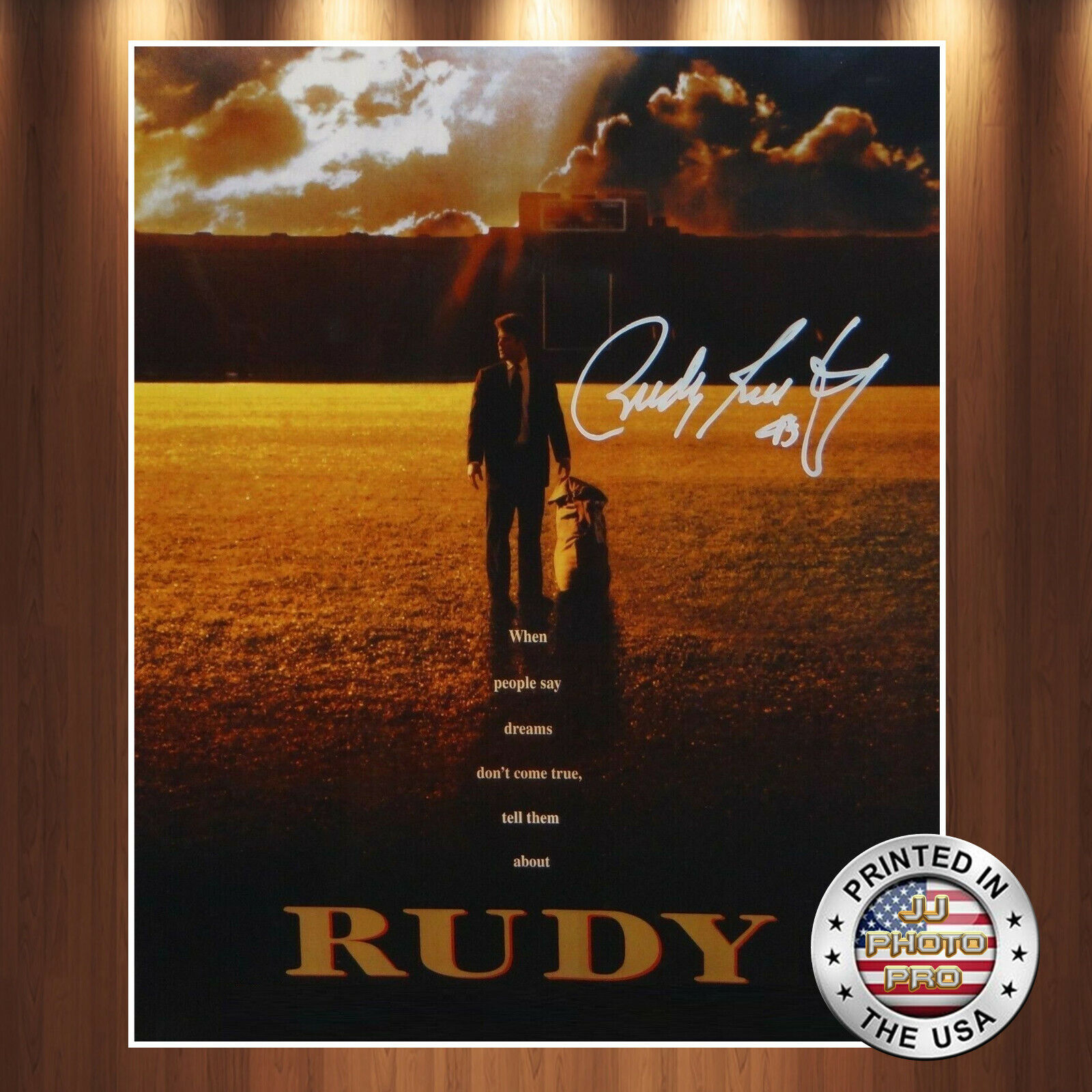 Rudy Ruettiger Autographed Signed 8x10 Photo Poster painting (Rudy) REPRINT