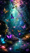 Luxury AB Velvet Diamond Painting Kit - Landscape Butterfly