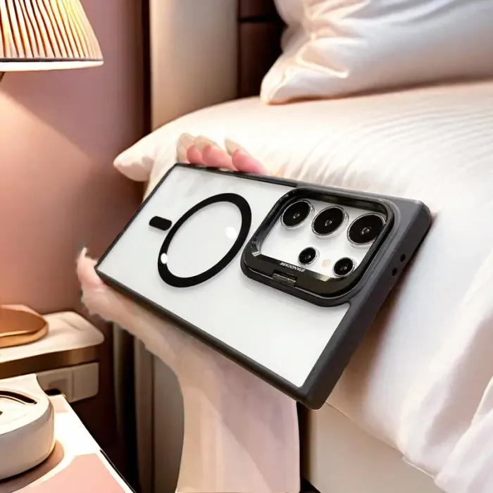 Magnetic Lens Protection Bracket Wireless Charging Protective Case