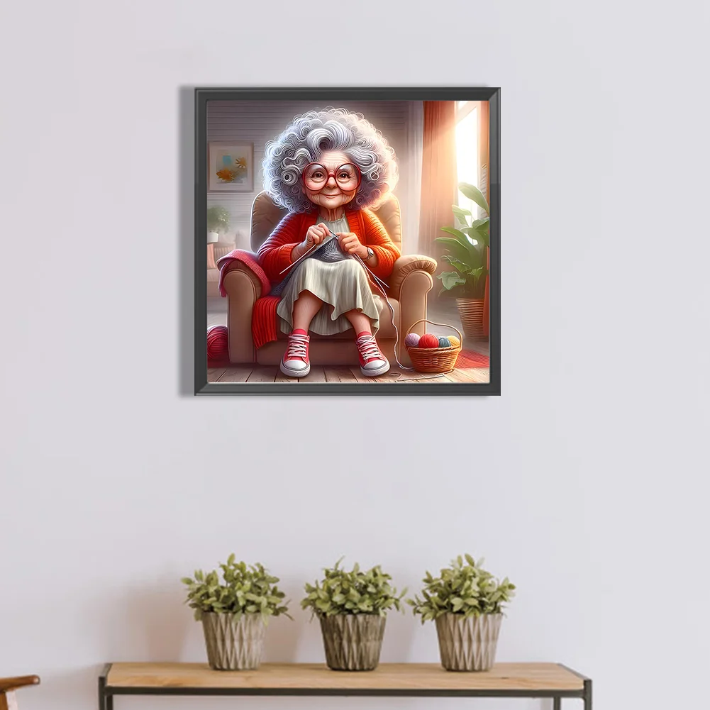 Diamond Painting - Full Round Drill - Grandma(Canvas|40*40cm)