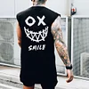 Men's Fashion Smiley Print Casual Tank Top by Inlyline