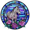 Diamond Painting-DIY Full Round Drill Stained Glass Zebra