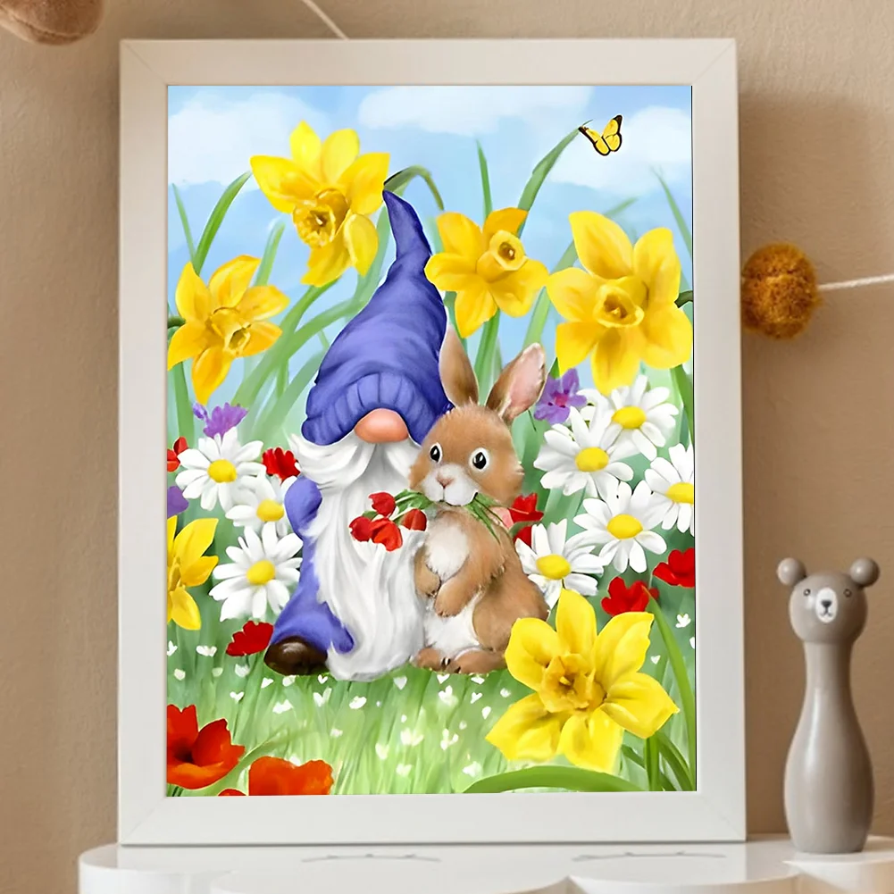 Diamond Painting - Full Round Drill - Gnome Rabbit(Canvas|30*40cm)