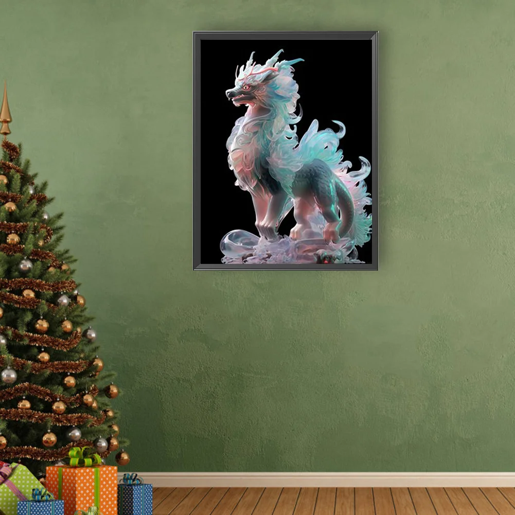 Full Round Diamond Painting 30*40cm - Luminous Dragon