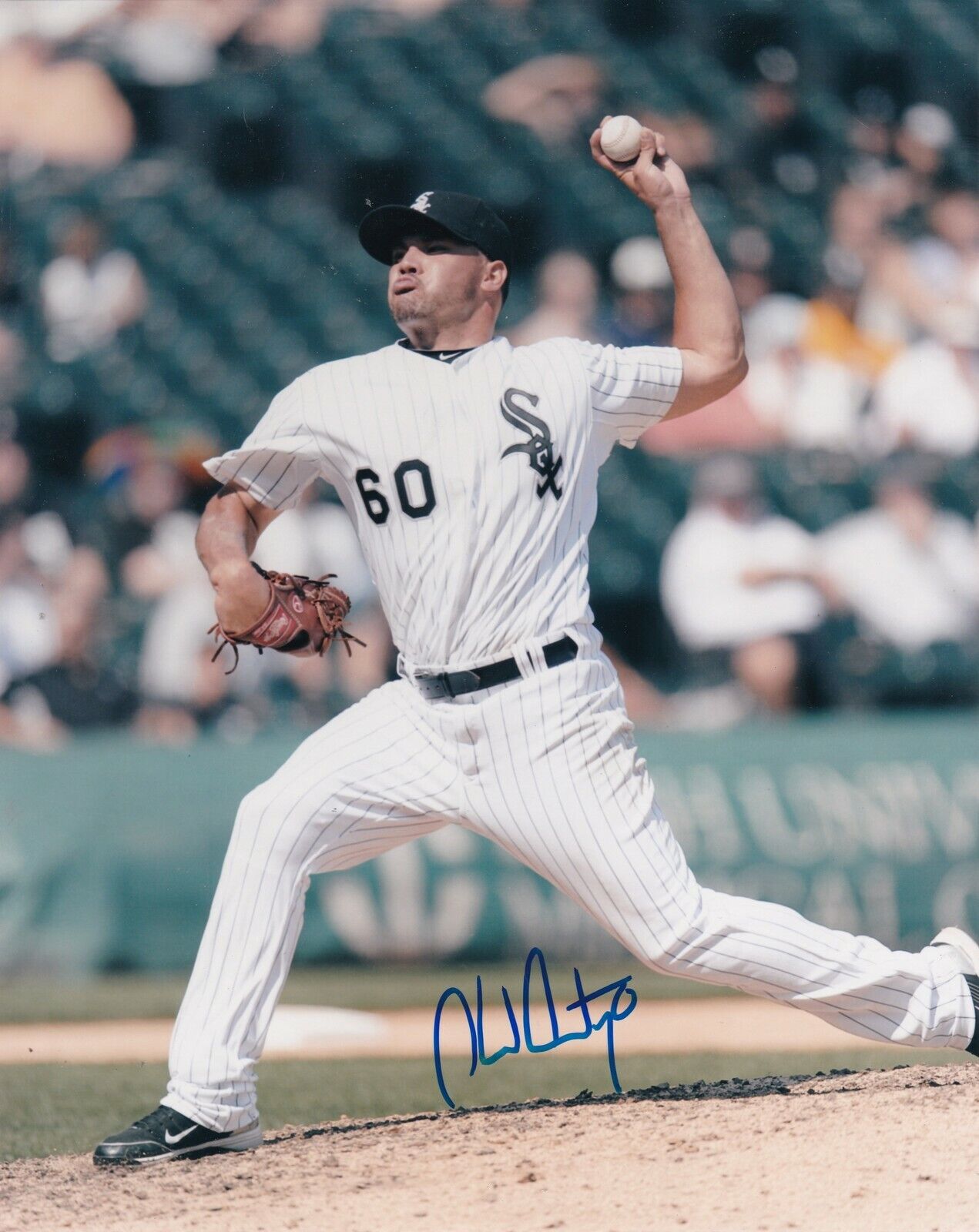 HECTOR SANTIAGO CHICAGO WHITE SOX ACTION SIGNED 8x10