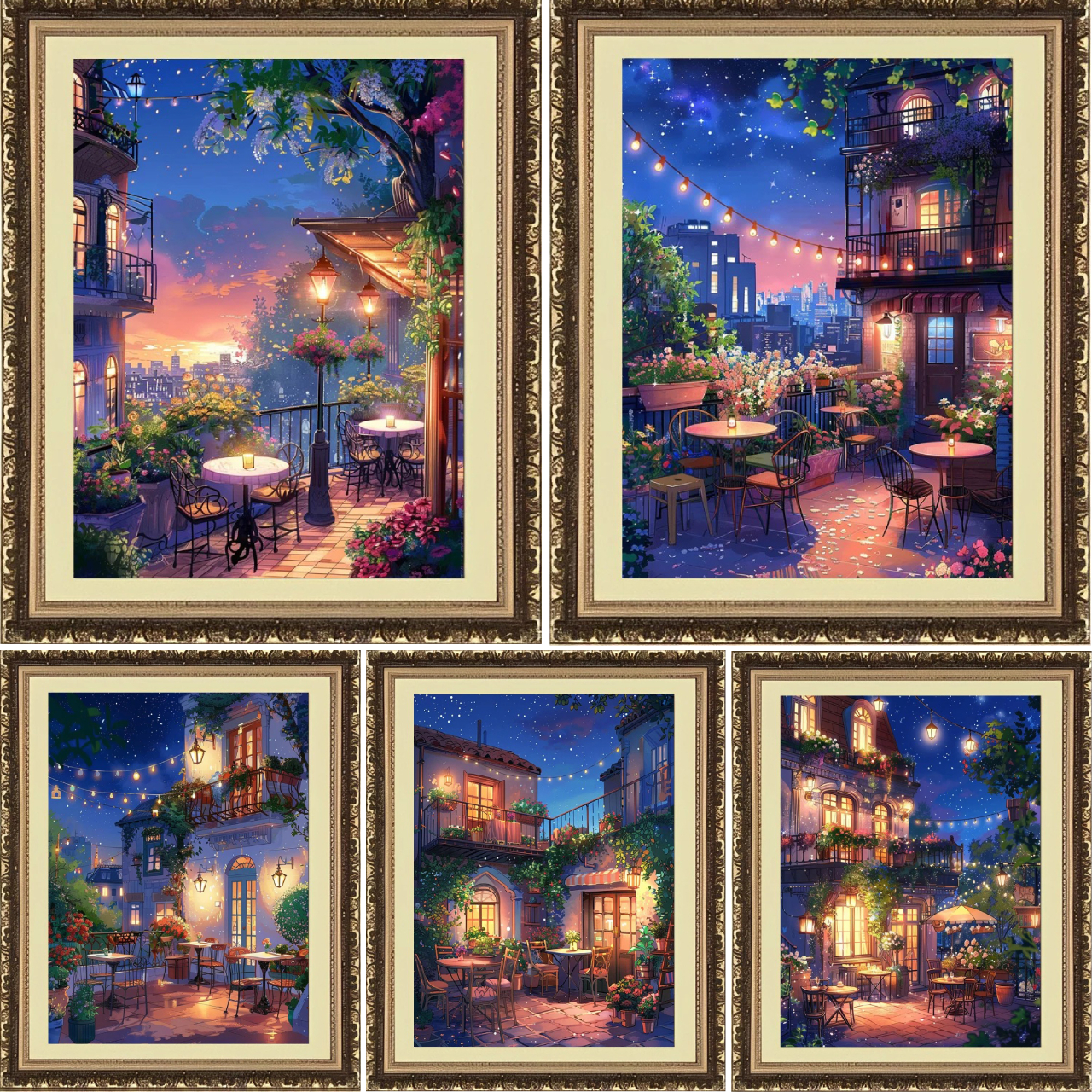 Street Night Scene 11CT/14CT Stamped Cross Stitch 45*60CM
