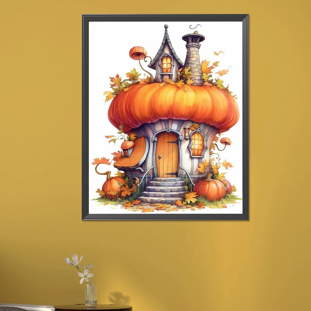 Diamond Painting - Full Round Drill - Pumpkin House(Canvas|40*50cm)