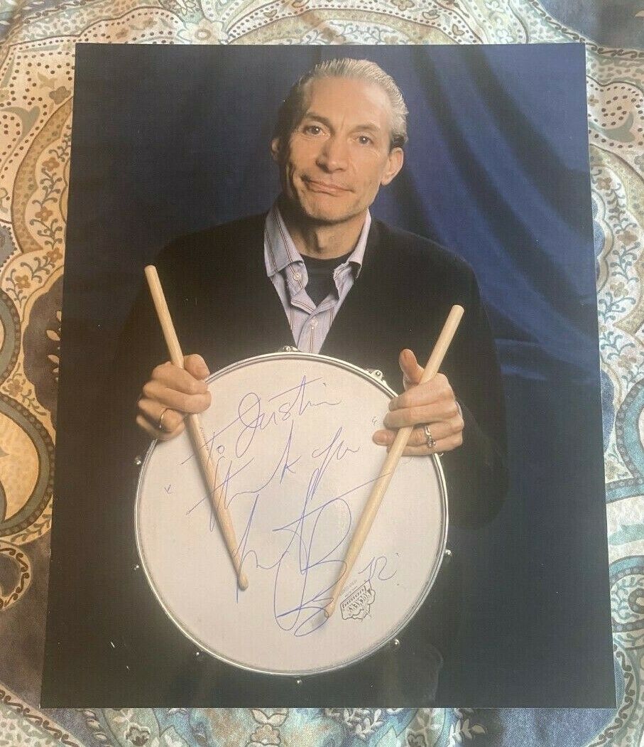 Charlie Watts signed autographed 8x10 Photo Poster painting Rolling Stones To Justin