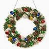 DIY Pearl & Diamond Painting Pendant Kit with LED Light &ndash; Christmas Wreath  (Single-sided)