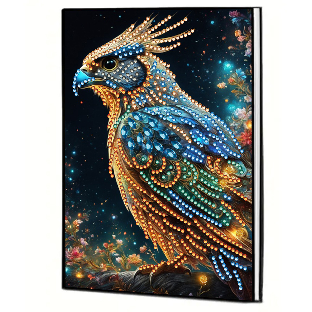 50 Pages A5 Special Shaped Bird 5D DIY Diamond Drawing Book Art Birthdays Gifts