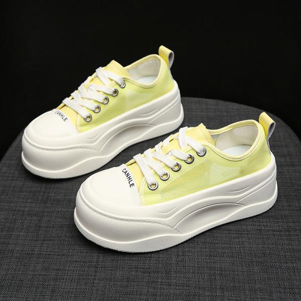 Sneakers Mesh Women's Shoes Casual Shoes Spring Platform Tennis Female Breathable Thick Sole 2025 Fashion Trainers Leisure Fabri