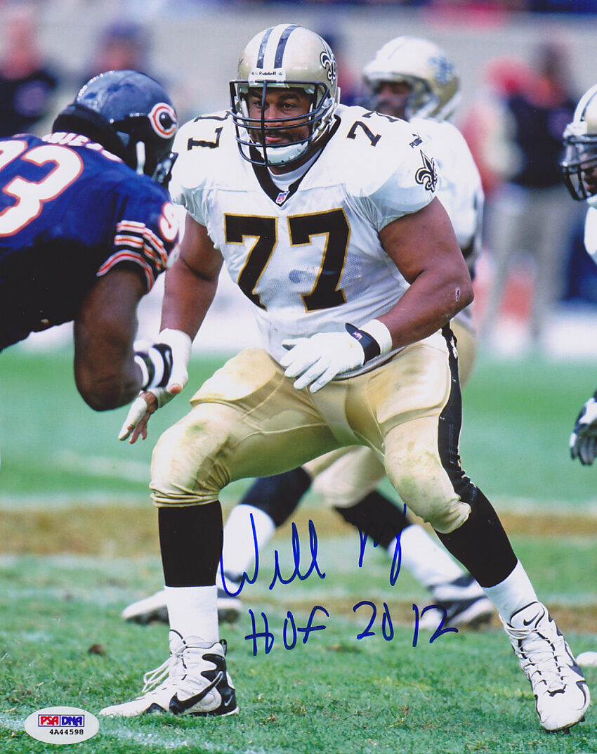 Willie Roaf SIGNED 8x10 Photo Poster painting + HOF 2012 New Orleans Saints PSA/DNA AUTOGRAPHED