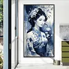 Ancienne fille-pleine ronde diamant peinture-40 * 70cm-dp grande taille