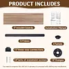[US Local Warehouse] Industrial Pipe Shelf 5 Tier 72 Inch Industrial Wall Shelves with Solid Wood Plank Pipe Shelving Wall Mounted for Kitchen and Bar Shelving