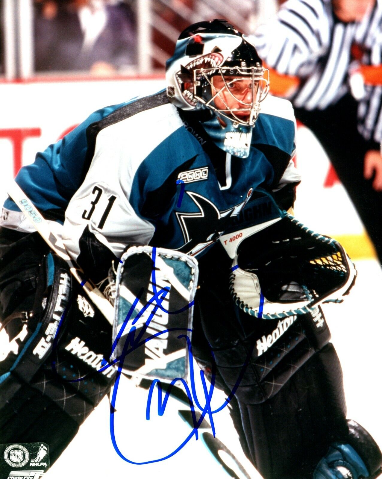 Steve Shields Signed - Autographed San Jose Sharks 8x10 inch Photo Poster painting - GTA COA