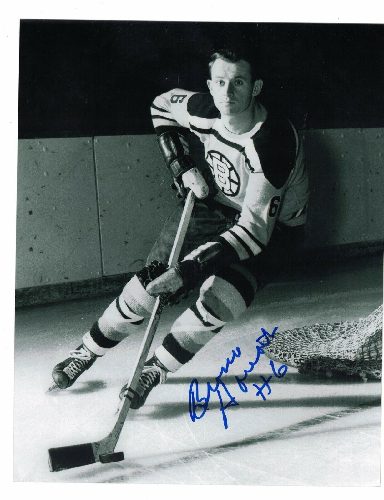 Bronco Horvath Boston Bruins Signed 8 x 10