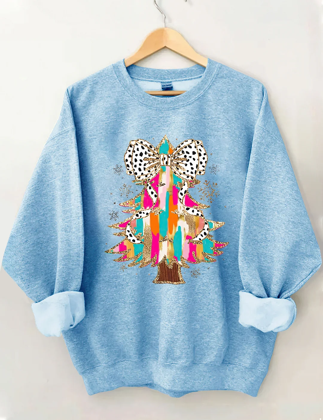 Coquette Glitter Christmas Tree Sweatshirt